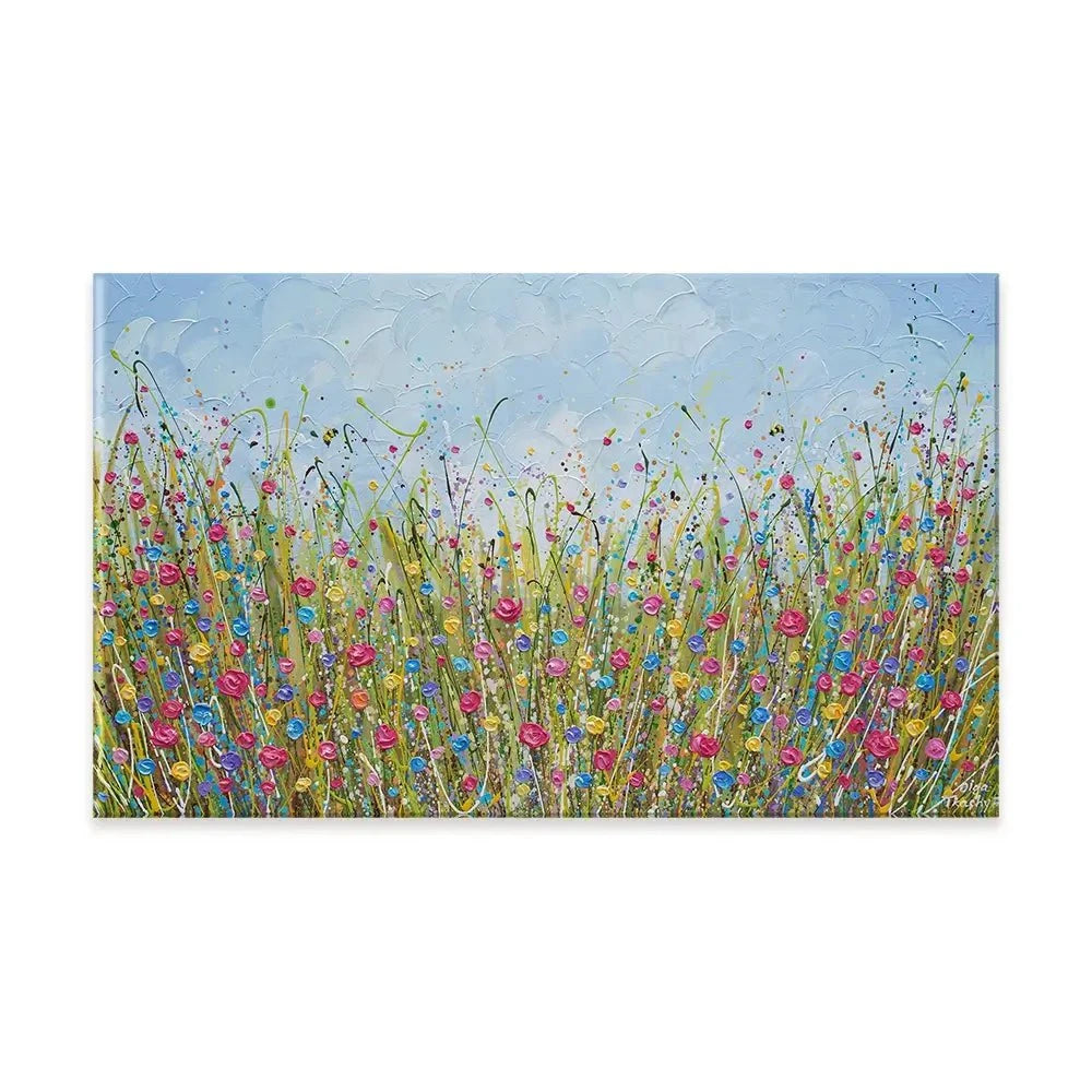 Colourful Flower Meadow Canvas Print Colourful Flower Meadow Canvas Print wall art product Olga Tkachyk