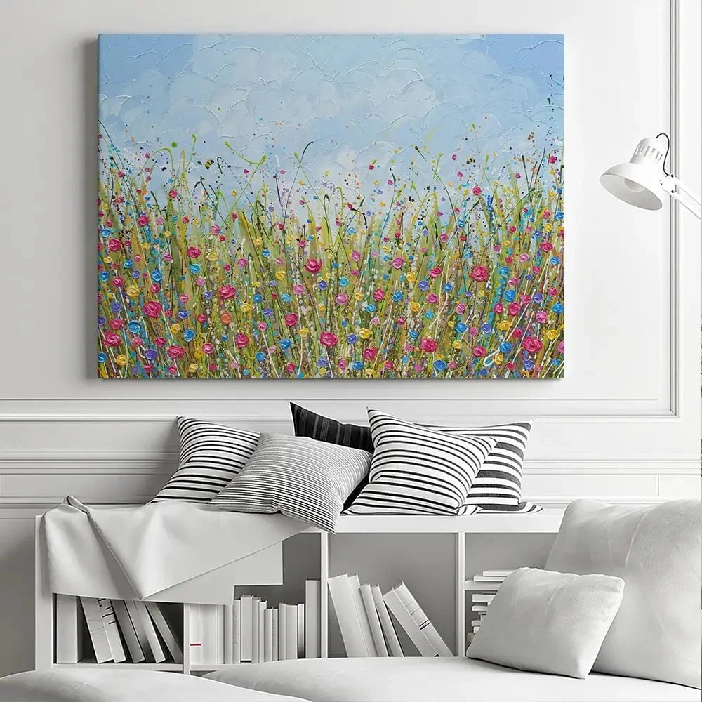 Colourful Flower Meadow Canvas Print Colourful Flower Meadow Canvas Print wall art product Olga Tkachyk