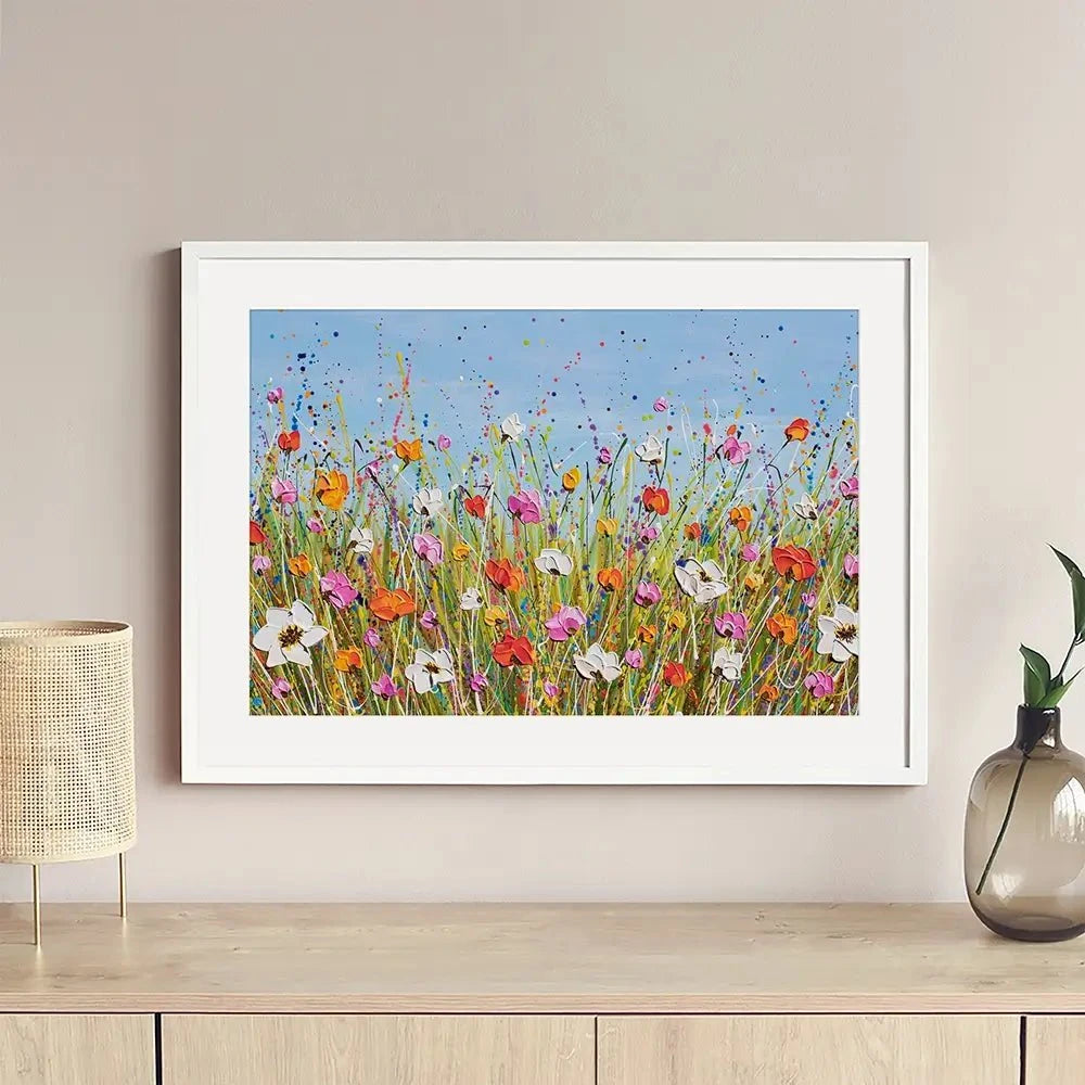 Colourful Flowers Framed Art Print Colourful Flowers Framed Art Print wall art product Olga Tkachyk