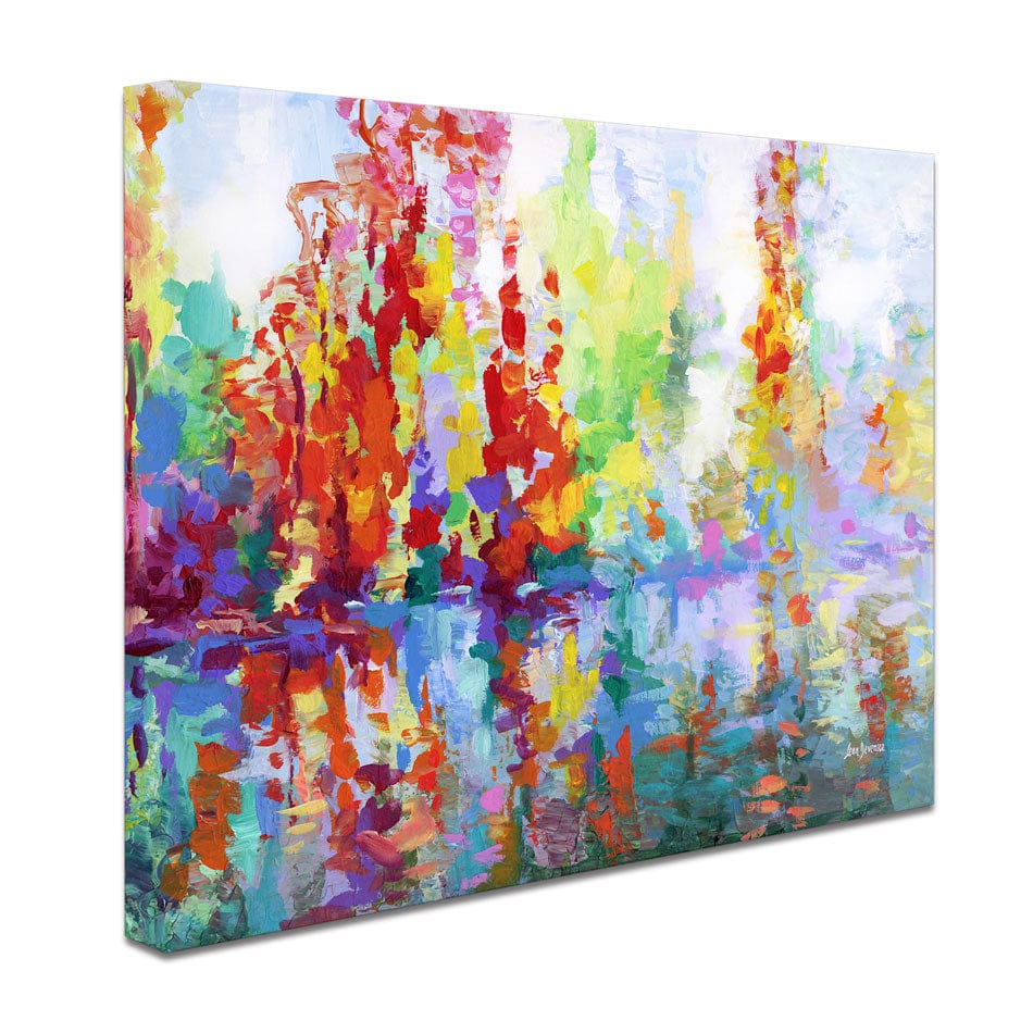 Colourful Forest By The Lake Canvas Print wall art product Leon Devenice