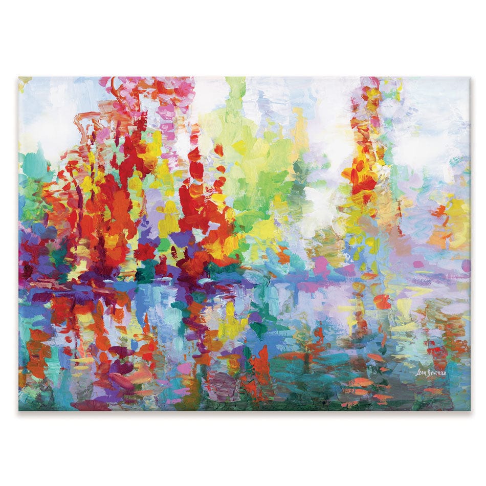 Colourful Forest By The Lake Canvas Print wall art product Leon Devenice