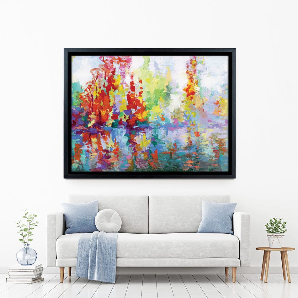 Colourful Forest By The Lake Canvas Print wall art product Leon Devenice