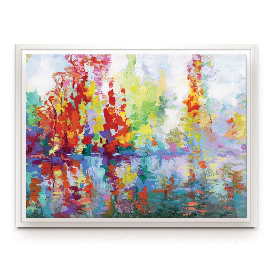 Colourful Forest By The Lake Canvas Print wall art product Leon Devenice
