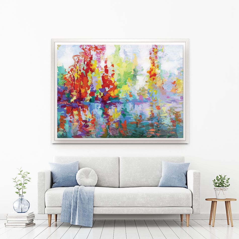 Colourful Forest By The Lake Canvas Print wall art product Leon Devenice