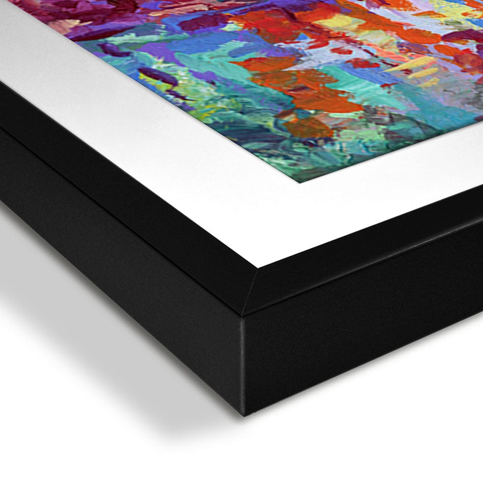 Colourful Forest By The Lake Framed Art Print wall art product Leon Devenice