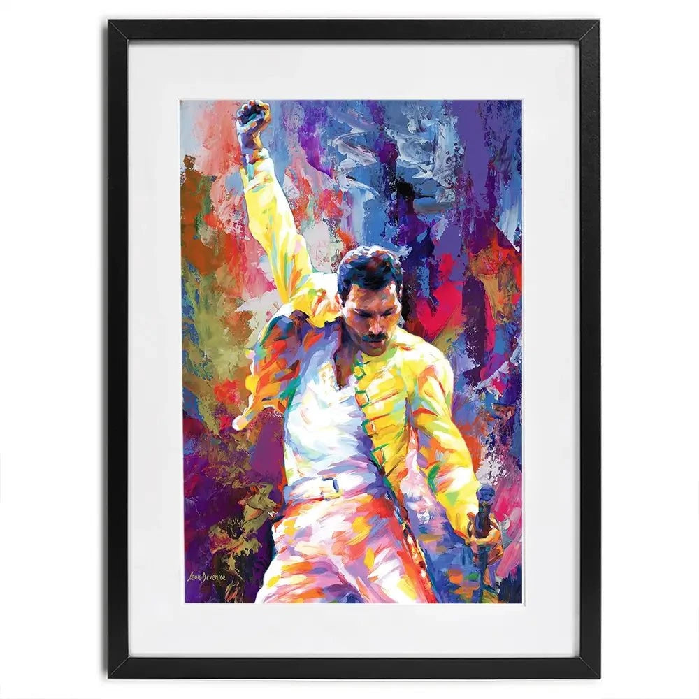 Colourful Freddie Mercury Framed Art Print