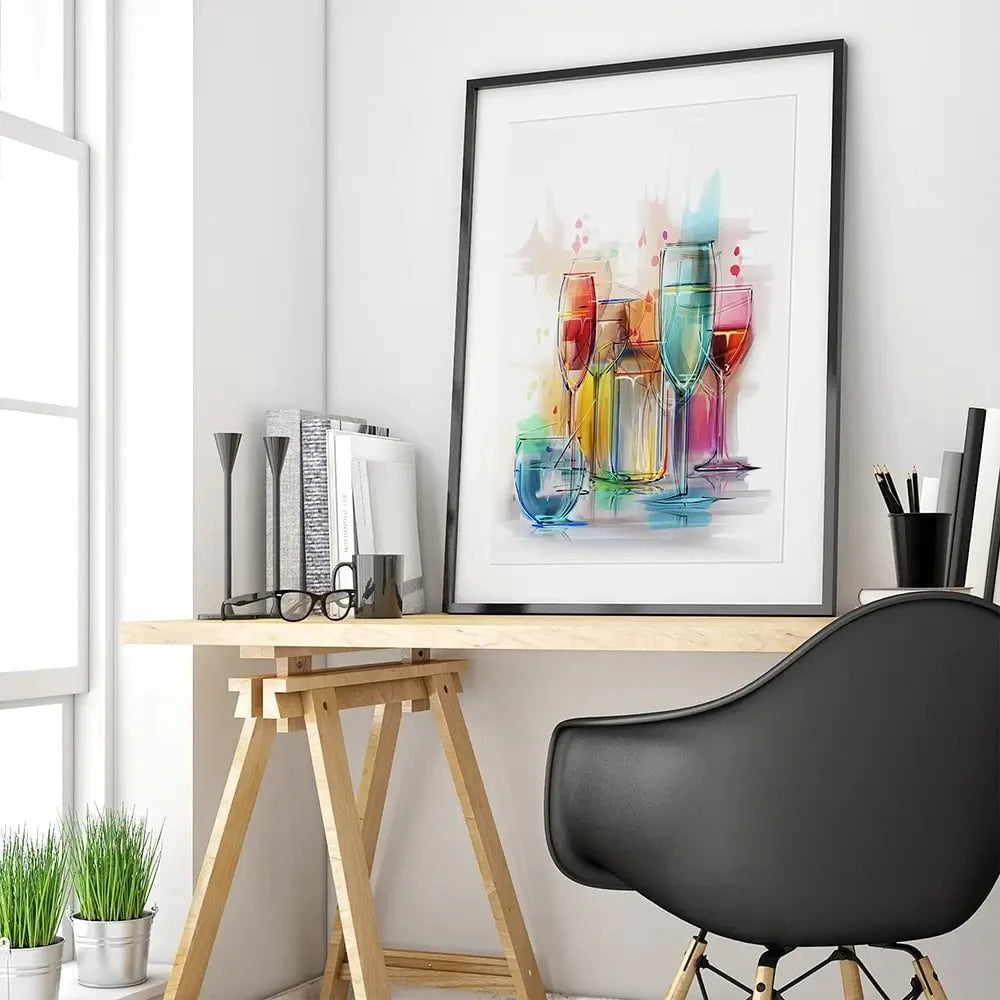 Colourful Glasses Framed Art Print Colourful Glasses Framed Art Print wall art product Teni / Shutterstock