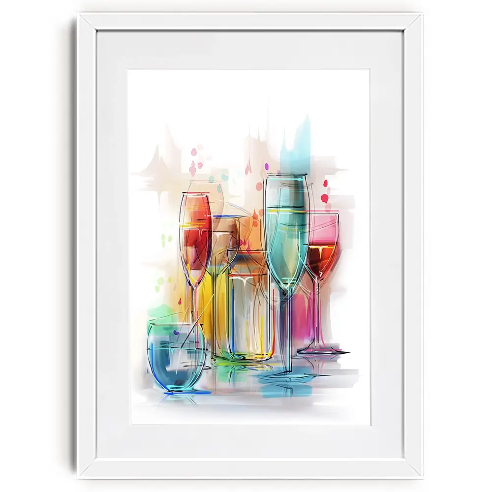 Colourful Glasses Framed Art Print Colourful Glasses Framed Art Print wall art product Teni / Shutterstock