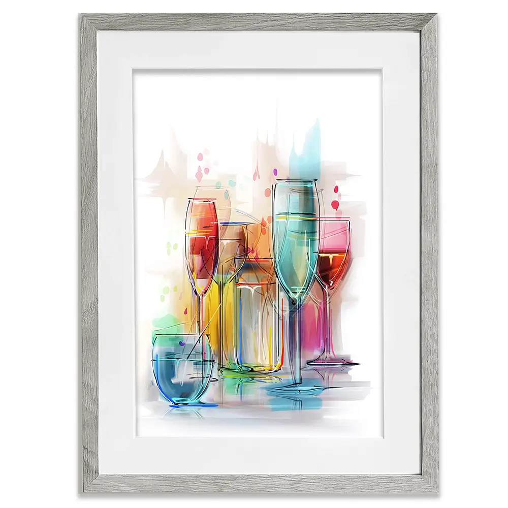 Colourful Glasses Framed Art Print Colourful Glasses Framed Art Print wall art product Teni / Shutterstock