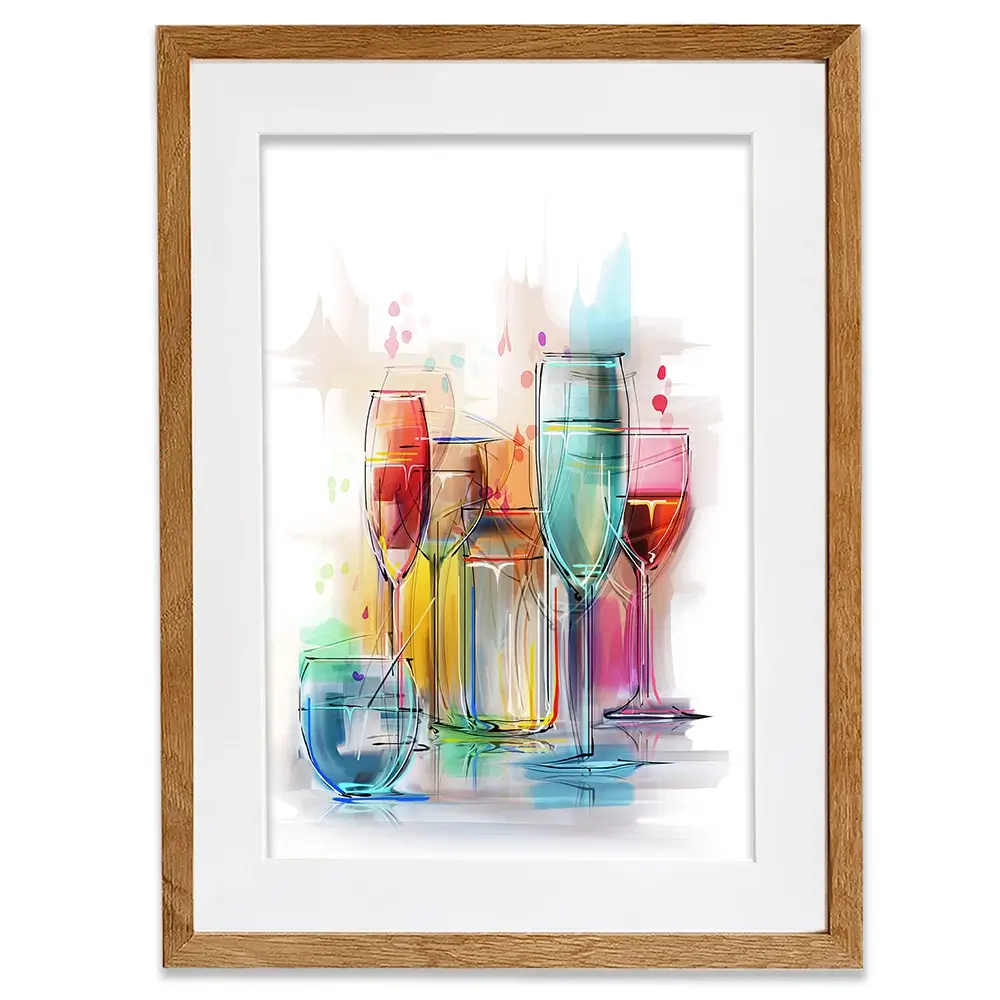 Colourful Glasses Framed Art Print Colourful Glasses Framed Art Print wall art product Teni / Shutterstock