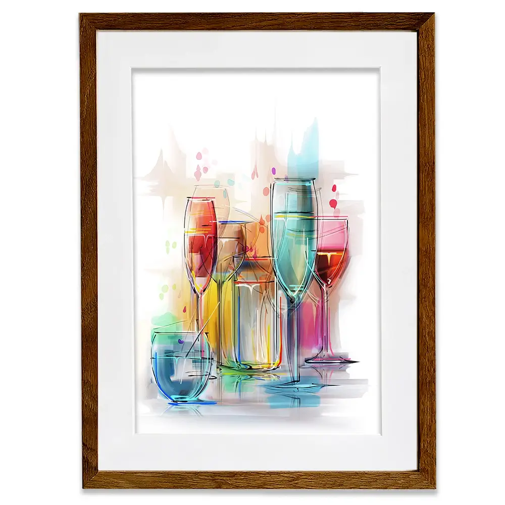Colourful Glasses Framed Art Print Colourful Glasses Framed Art Print wall art product Teni / Shutterstock