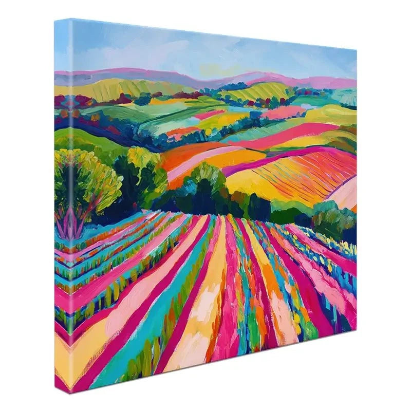 Colourful Hills Canvas Print Colourful Hills Canvas Print wall art product Tanya Ocean