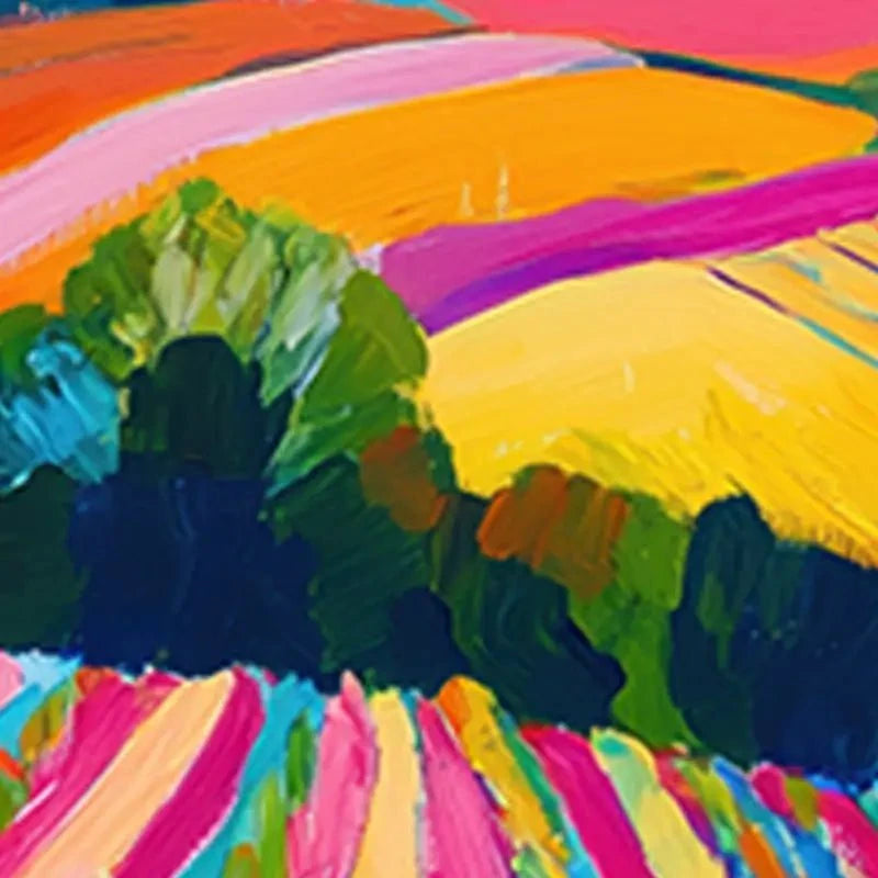 Colourful Hills Canvas Print Colourful Hills Canvas Print wall art product Tanya Ocean