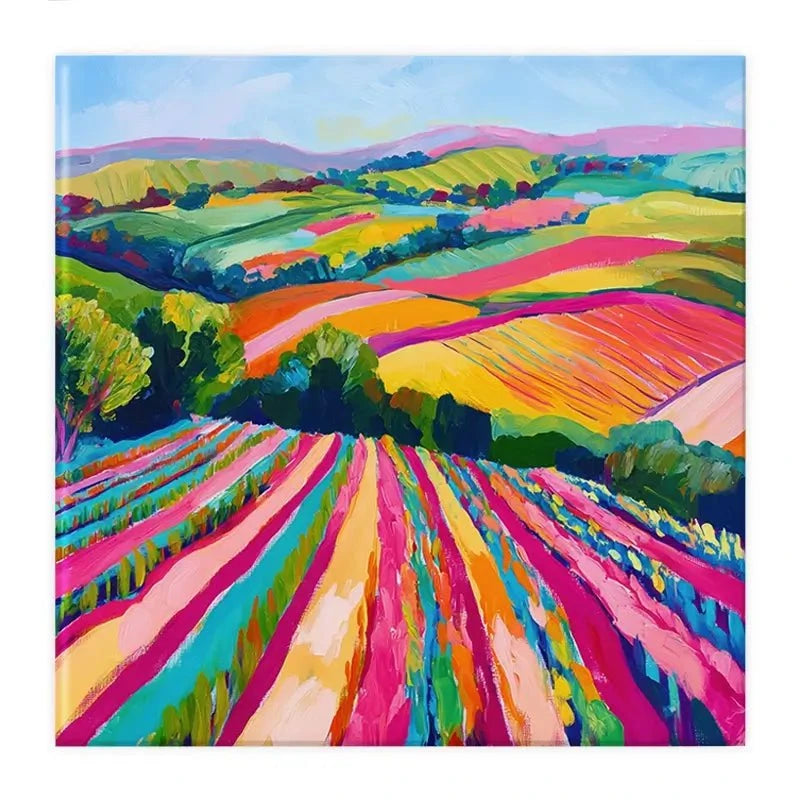 Colourful Hills Canvas Print Colourful Hills Canvas Print wall art product Tanya Ocean