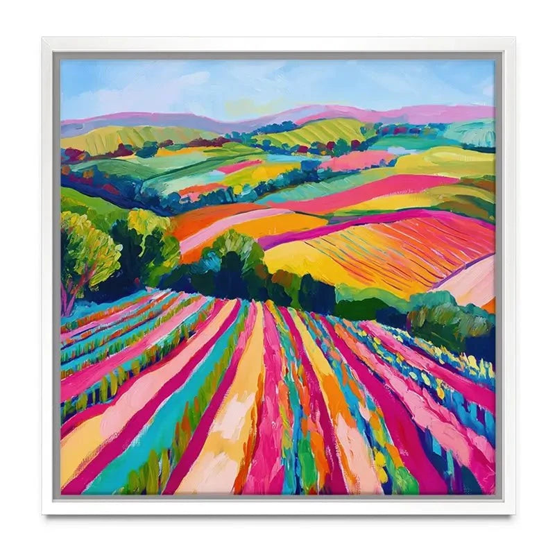 Colourful Hills Canvas Print Colourful Hills Canvas Print wall art product Tanya Ocean