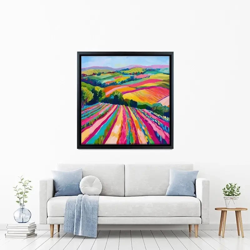 Colourful Hills Canvas Print Colourful Hills Canvas Print wall art product Tanya Ocean