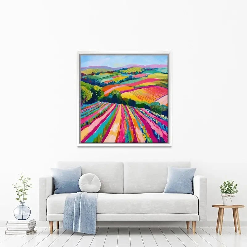 Colourful Hills Canvas Print Colourful Hills Canvas Print wall art product Tanya Ocean