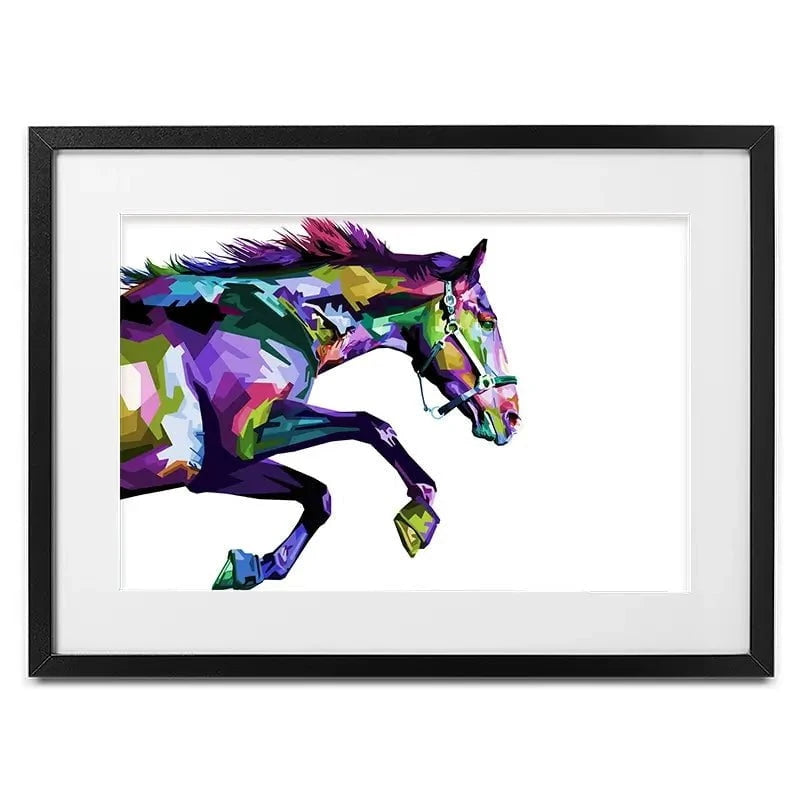 Colourful Horse Running Framed Art Print Colourful Horse Running Framed Art Print wall art product rainbow zoo / Shutterstock