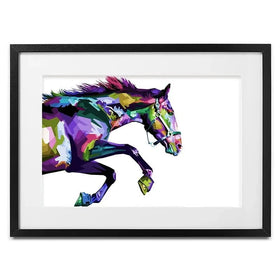 Colourful Horse Running Framed Art Print Colourful Horse Running Framed Art Print wall art product rainbow zoo / Shutterstock