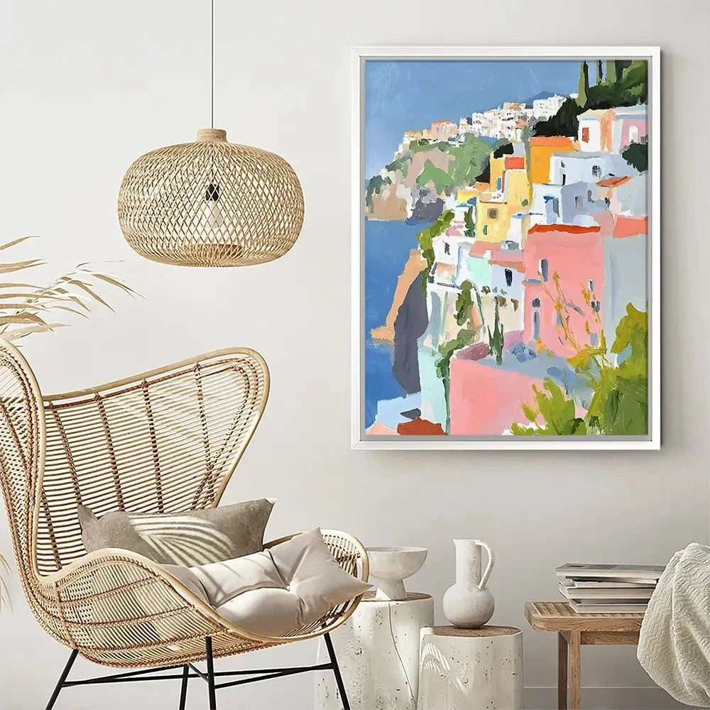 Colourful Italian Coast 1 Canvas Print Colourful Italian Coast 1 Canvas Print wall art product RileyB - Independent