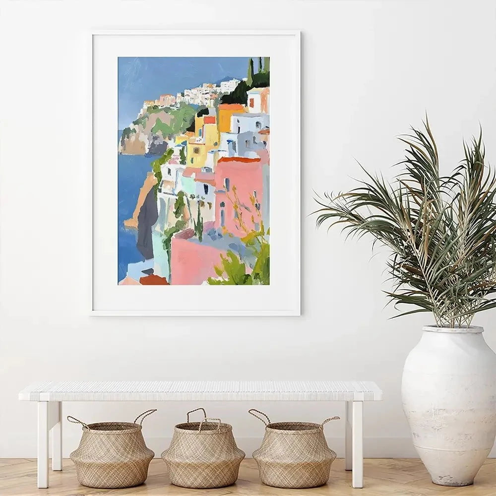 Colourful Italian Coast 1 Framed Art Print Colourful Italian Coast 1 Framed Art Print wall art product RileyB - Independent