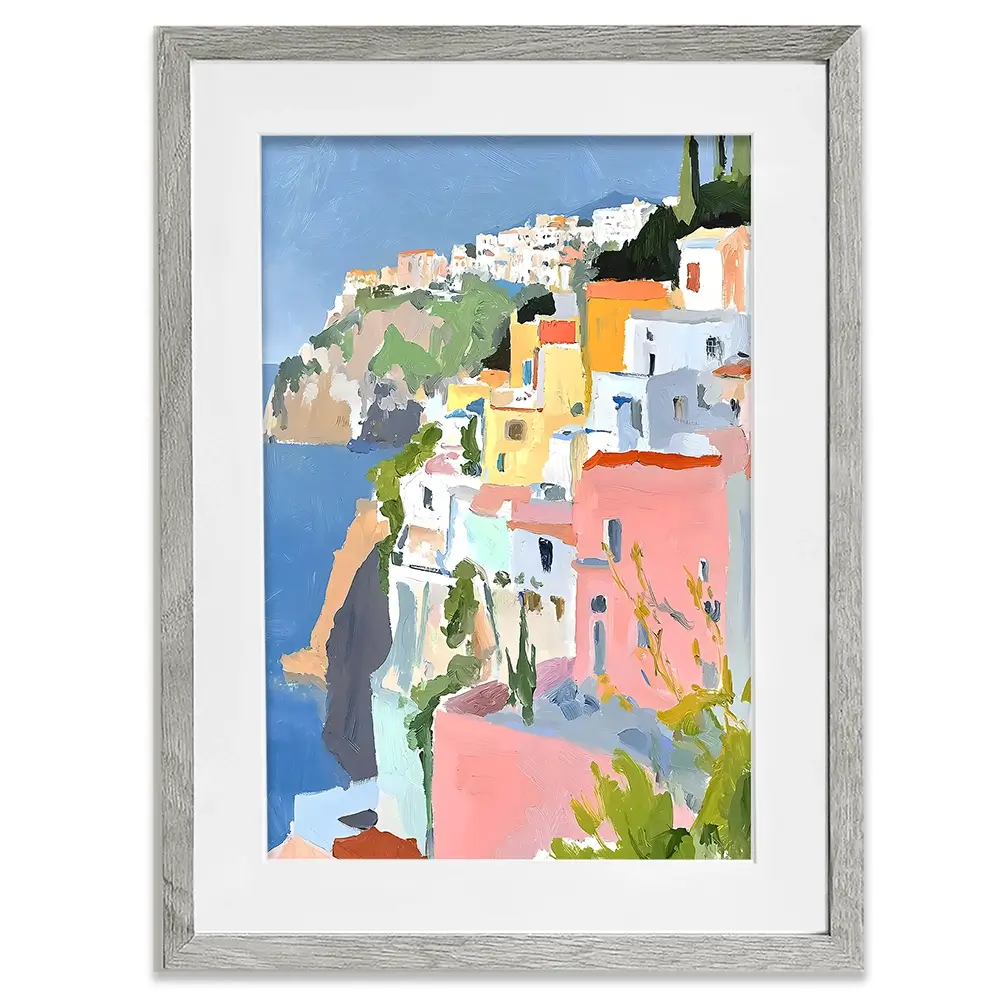Colourful Italian Coast 1 Framed Art Print Colourful Italian Coast 1 Framed Art Print wall art product RileyB - Independent
