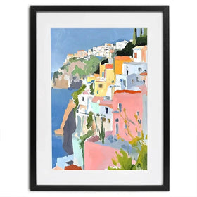 Colourful Italian Coast 1 Framed Art Print Colourful Italian Coast 1 Framed Art Print wall art product RileyB - Independent