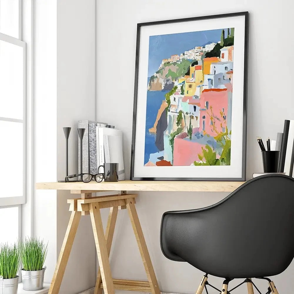 Colourful Italian Coast 1 Framed Art Print Colourful Italian Coast 1 Framed Art Print wall art product RileyB - Independent