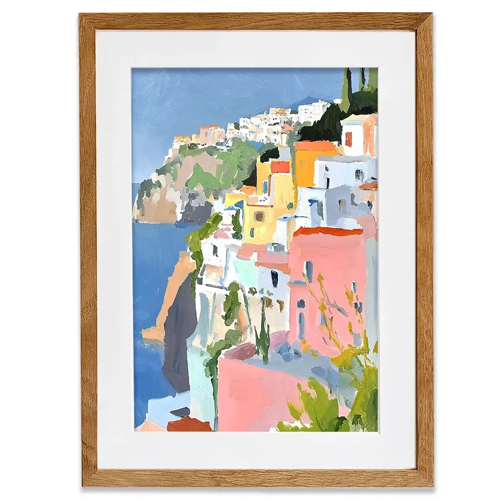 Colourful Italian Coast 1 Framed Art Print Colourful Italian Coast 1 Framed Art Print wall art product RileyB - Independent