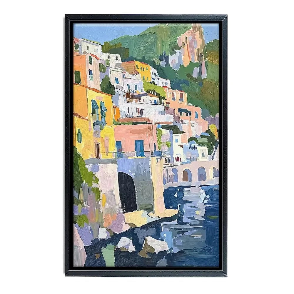 Colourful Italian Coast 2 Canvas Print Colourful Italian Coast 2 Canvas Print wall art product RileyB - Independent