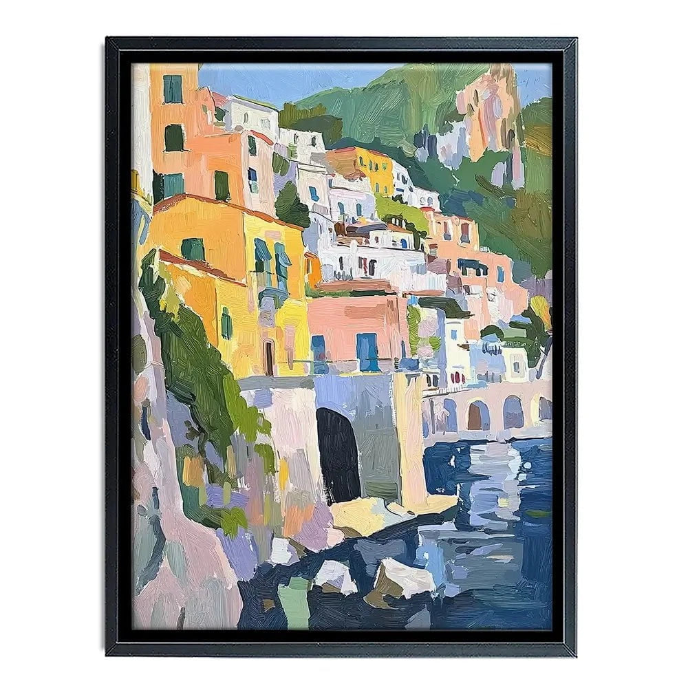 Colourful Italian Coast 2 Canvas Print Colourful Italian Coast 2 Canvas Print wall art product RileyB - Independent