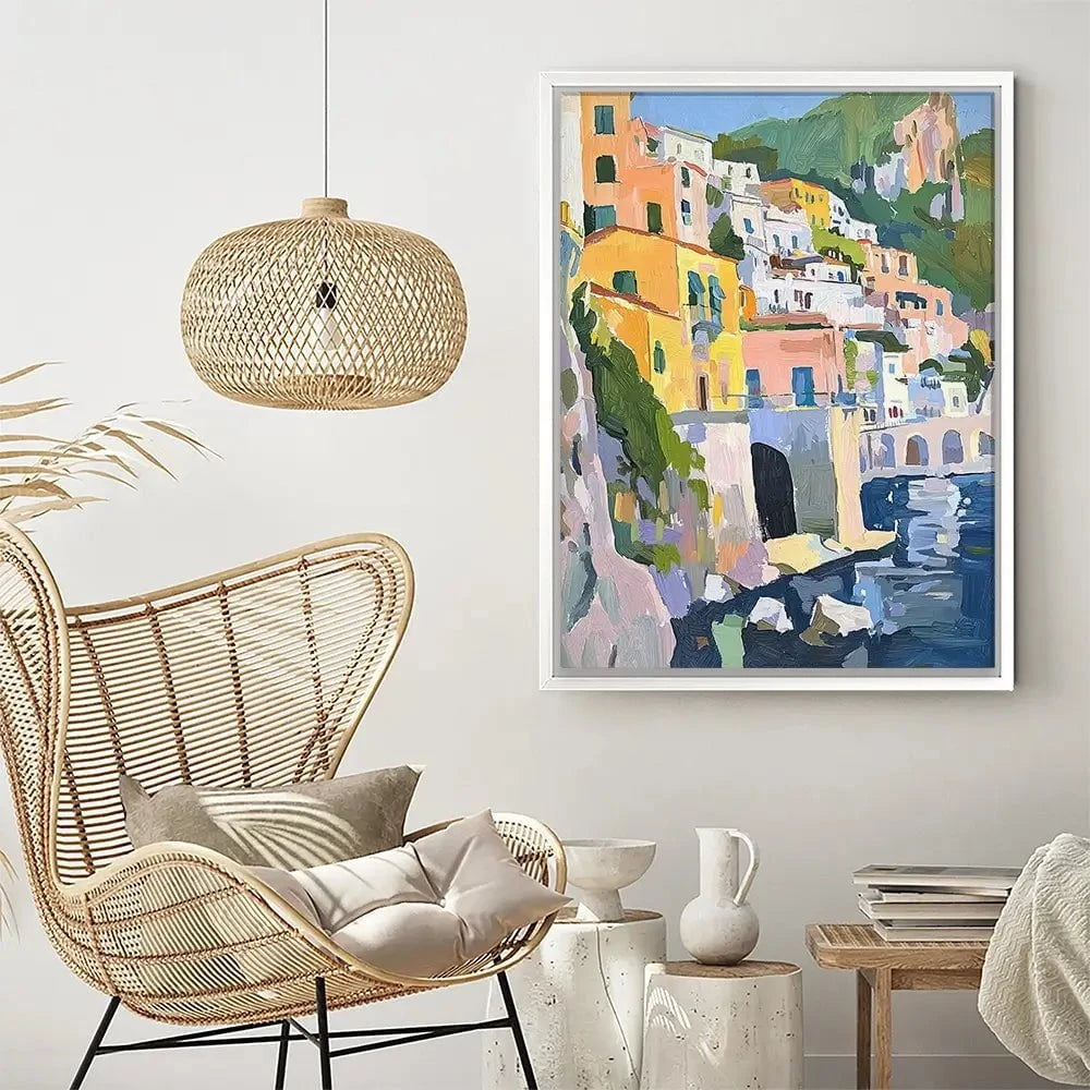 Colourful Italian Coast 2 Canvas Print Colourful Italian Coast 2 Canvas Print wall art product RileyB - Independent