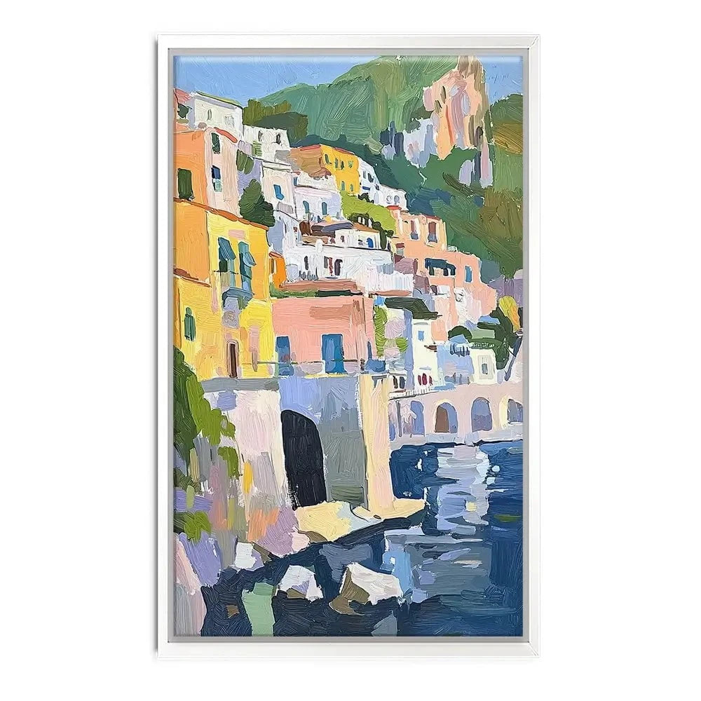 Colourful Italian Coast 2 Canvas Print Colourful Italian Coast 2 Canvas Print wall art product RileyB - Independent