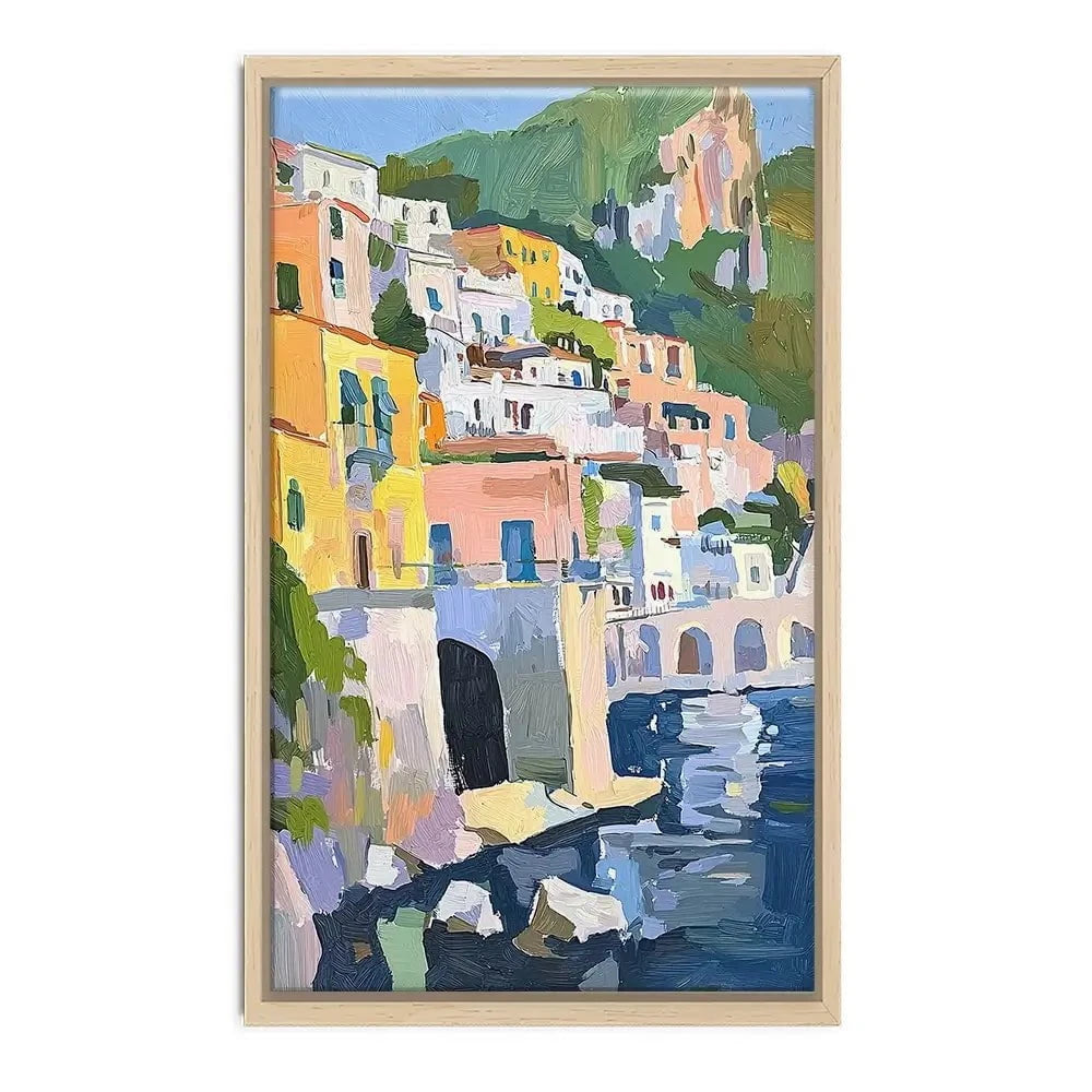 Colourful Italian Coast 2 Canvas Print Colourful Italian Coast 2 Canvas Print wall art product RileyB - Independent