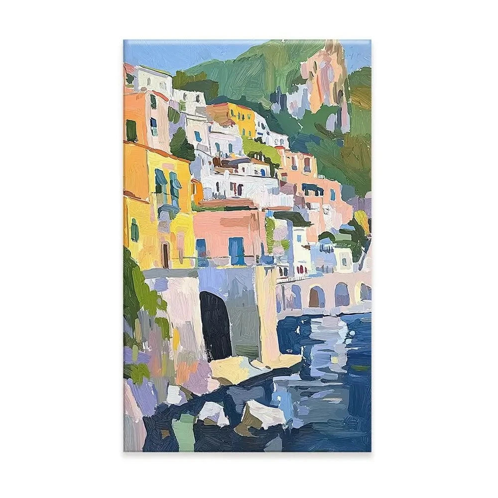 Colourful Italian Coast 2 Canvas Print Colourful Italian Coast 2 Canvas Print wall art product RileyB - Independent