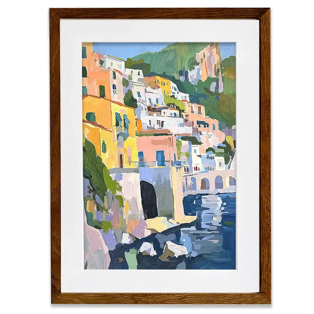 Colourful Italian Coast 2 Framed Art Print Colourful Italian Coast 2 Framed Art Print wall art product RileyB - Independent