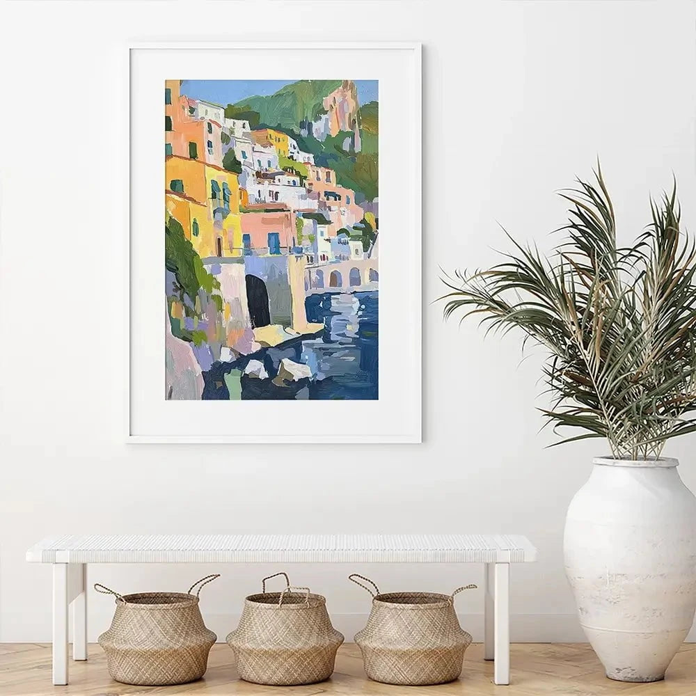 Colourful Italian Coast 2 Framed Art Print Colourful Italian Coast 2 Framed Art Print wall art product RileyB - Independent