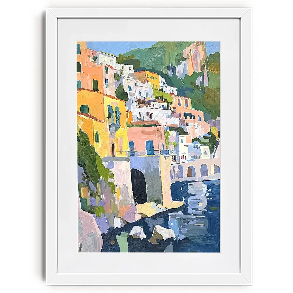 Colourful Italian Coast 2 Framed Art Print Colourful Italian Coast 2 Framed Art Print wall art product RileyB - Independent