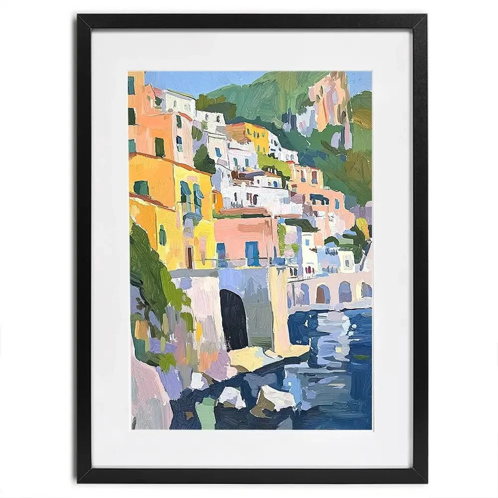 Colourful Italian Coast 2 Framed Art Print Colourful Italian Coast 2 Framed Art Print wall art product RileyB - Independent