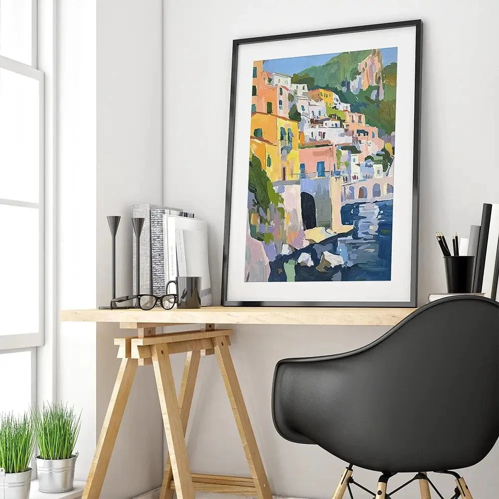 Colourful Italian Coast 2 Framed Art Print Colourful Italian Coast 2 Framed Art Print wall art product RileyB - Independent