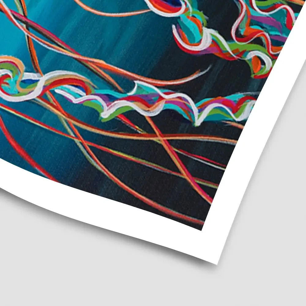 Colourful Jellyfish Art Print Colourful Jellyfish Art Print wall art product Carolee Vitaletti