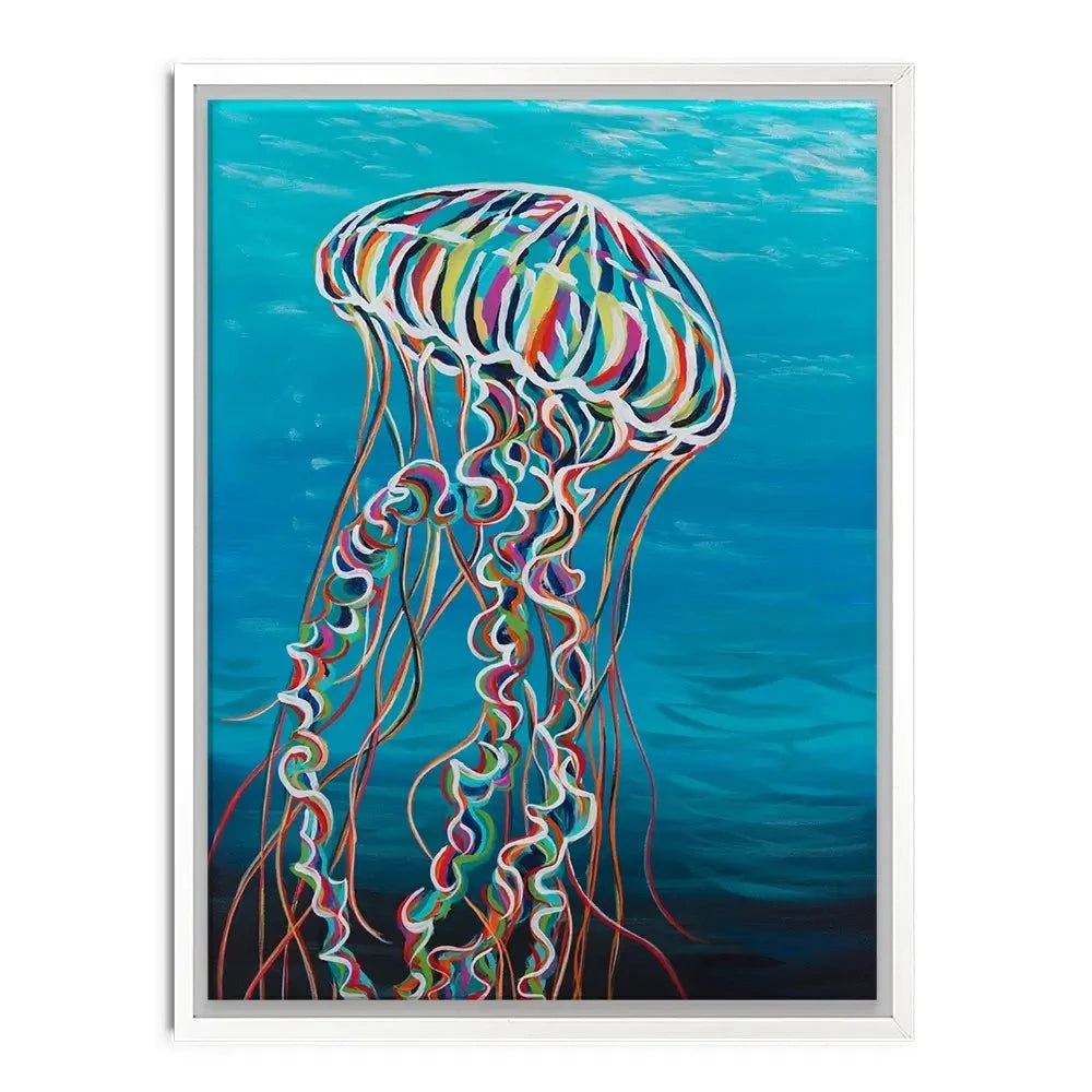 Colourful Jellyfish Canvas Print Colourful Jellyfish Canvas Print wall art product Carolee Vitaletti