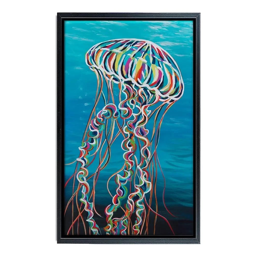 Colourful Jellyfish Canvas Print Colourful Jellyfish Canvas Print wall art product Carolee Vitaletti