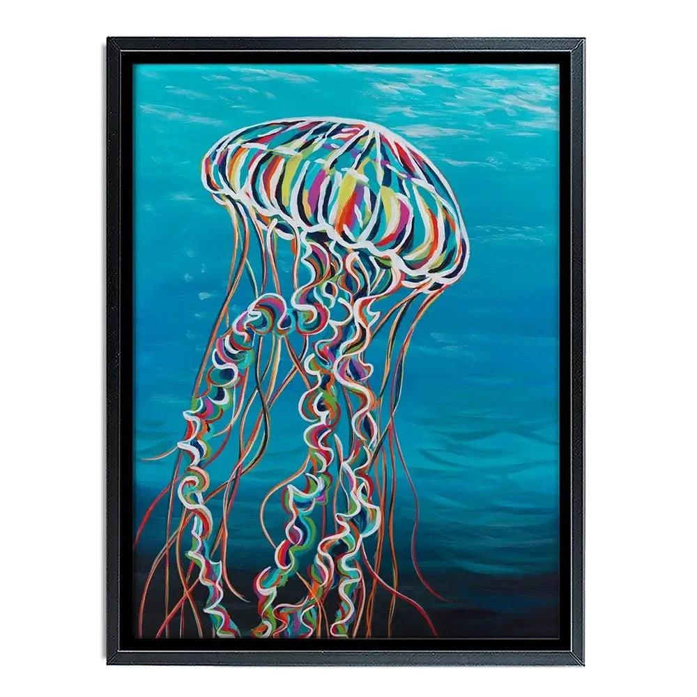 Colourful Jellyfish Canvas Print Colourful Jellyfish Canvas Print wall art product Carolee Vitaletti