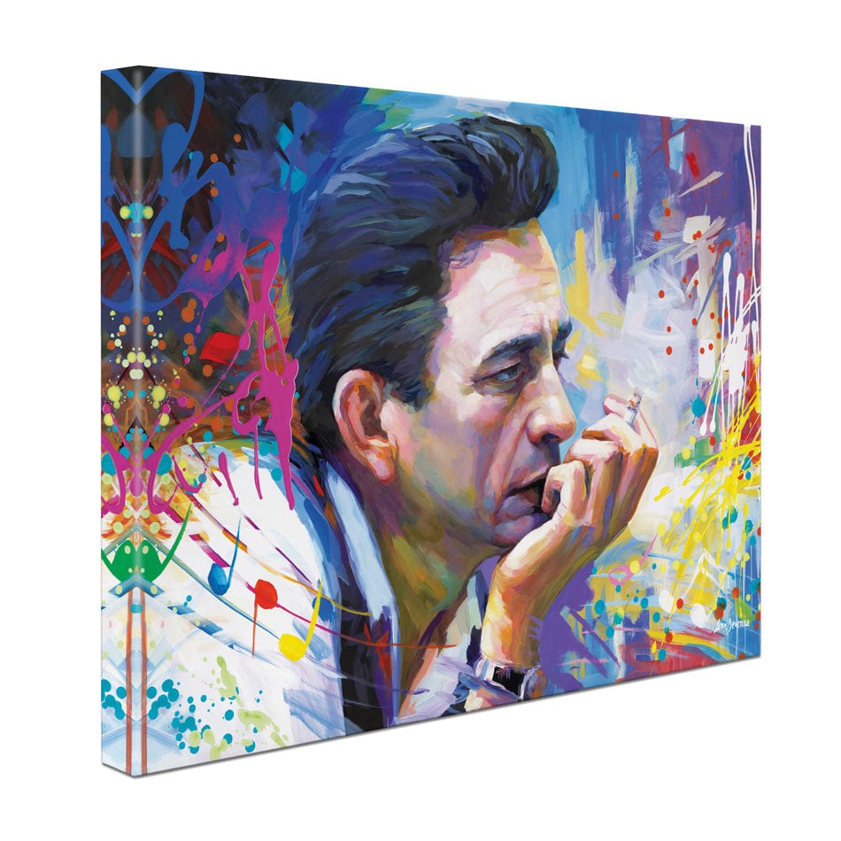 Colourful Johnny Cash Canvas Print wall art product Leon Devenice