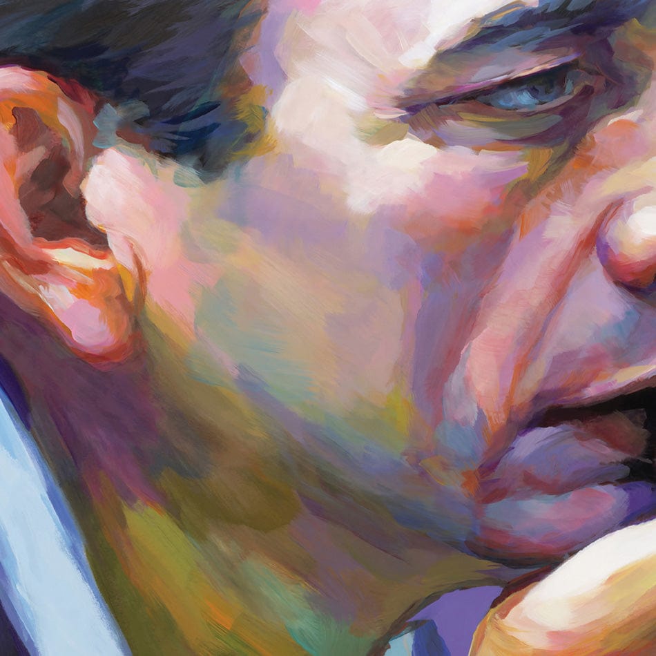 Colourful Johnny Cash Canvas Print wall art product Leon Devenice