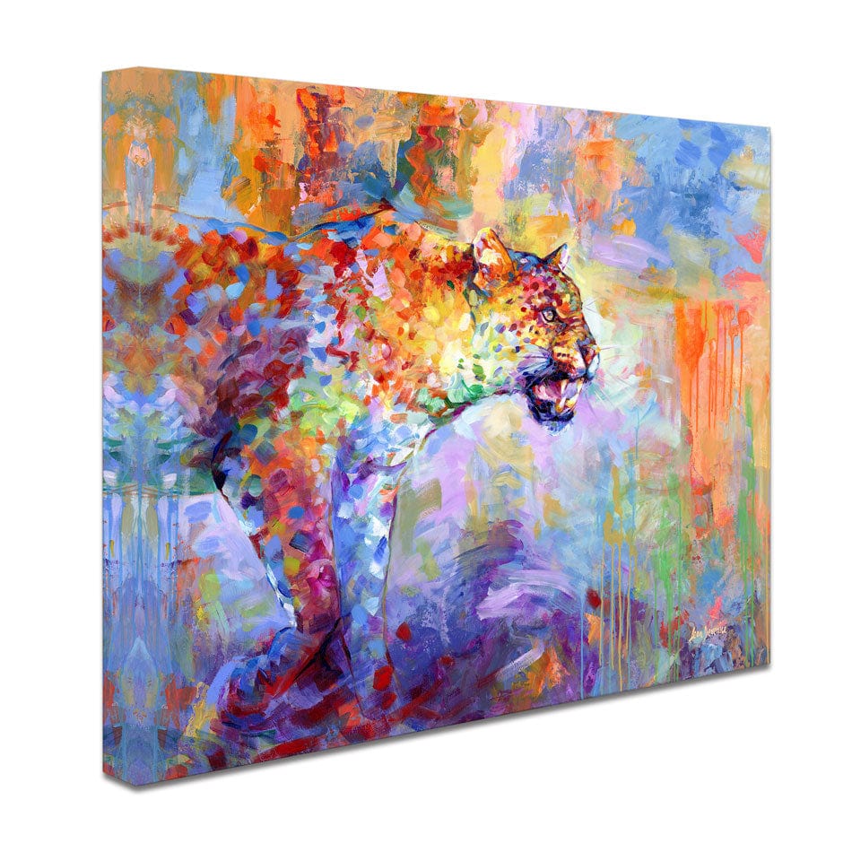 Colourful Leopard Canvas Print wall art product Leon Devenice