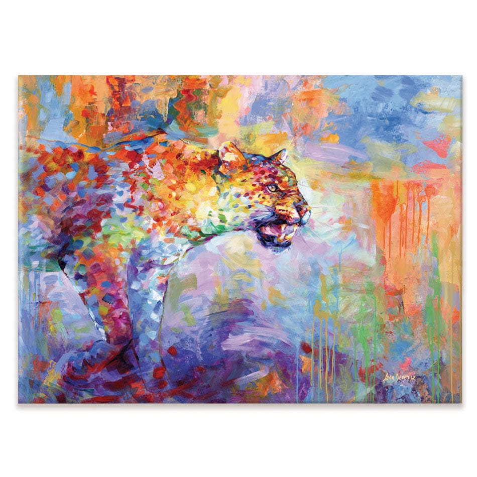 Colourful Leopard Canvas Print wall art product Leon Devenice