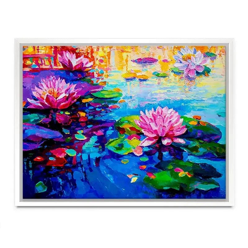 Colourful Lily Lake Canvas Print Colourful Lily Lake Canvas Print wall art product Ivailo Nikolov / Shutterstock