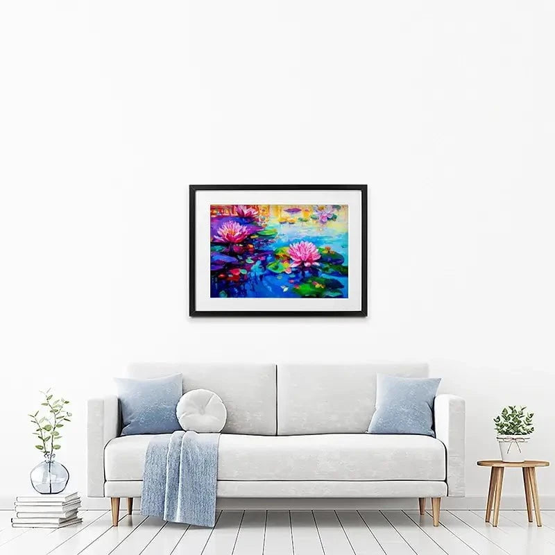 Colourful Lily Lake Framed Art Print Colourful Lily Lake Framed Art Print wall art product Ivailo Nikolov / Shutterstock